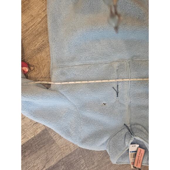 Vineyard vines quarter zip pullover womens XL baby blue sherpa new - Picture 5 of 6